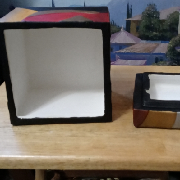 ⛺Vintage Ceramic Mexican Native Trinket Box,Handmade Folk art,Made in Mexico🏤 - Picture 16 of 16